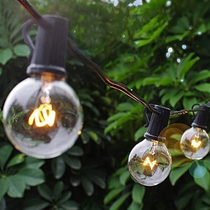 Innen-und Außenbereich G40 Globe String Lights mit US & UK Stecker 25FT 50FT 100FT LED String Lights für Garten Kunststoff Lampen körper