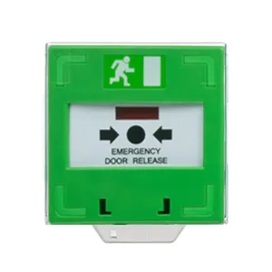 DC12-24V Resettable Segurança Botão Pânico Alarme De Incêndio Interruptor De Liberação De Porta De Emergência Ponto De Chamada Manual Ponto De Chamada Manual com LED