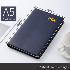 Venta al por mayor personalizado 2026 A5 Pu diario cuaderno impreso logotipo de la marca diario Bloc de notas agenda diaria cuaderno de cuero PU - Product Image 6