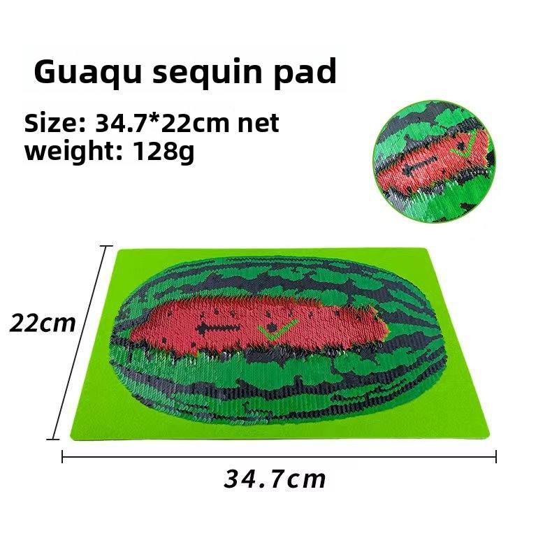 Une seule pièce de melon fun sequin coup pad