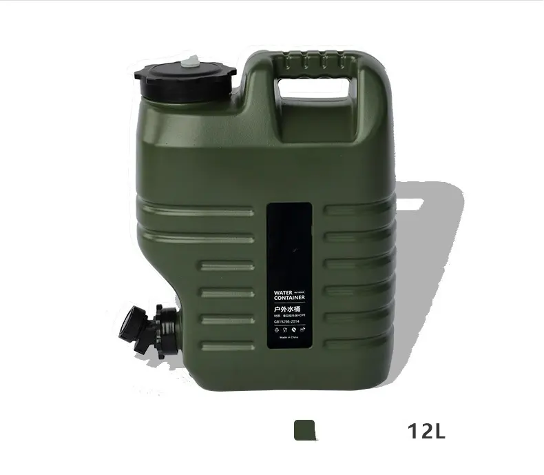 Hotsale 3.2 gallons (12L) conteneur d'eau avec robinet Portable Camping réservoir d'eau stockage d'eau d'urgence pour Camp randonnée en plein air
