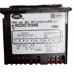Controlador de temperatura fría de Tres relés RCDIC1E0A0 con termostato de función de descongelación Carel de sonda dual para refrigeradores - Product Image 1