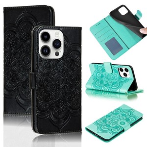 Embosed Craft Leather Case for iPhone 17 12 13 Mini 14 Plus 15 16 Pro Max Flip Holder S25 S24 <strong>Wallet</strong> Magnetic Phone Cover Bag