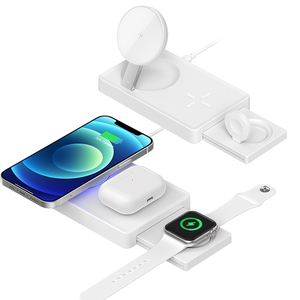 磁気3-in-1ワイヤレス充電器スタンド急速充電ソックスステーション調整可能なナイトライト付き - Product Image 4