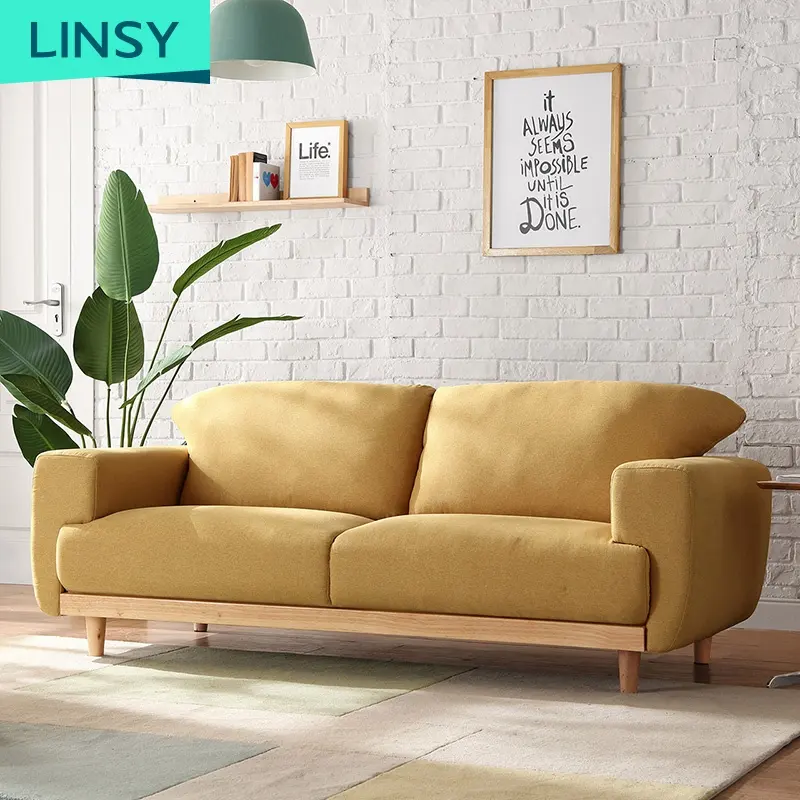 Linsy Modern oturma odası kumaş kanepe kombinasyonu Villa köşe İskandinav kanepe toptan mobilya ışık lüks kanepe LS075SF5