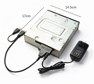 Dual <strong>USB</strong> 2.0 to SATA Adapter Cable 2.5 Inch 3.5 Inch Mechanical SSD HDD Hard Disk Adapter with 5.5mm DC Power Port - Product Image 5