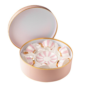 <strong>Pink</strong> Color Coffee <strong>Cups</strong> Set Bright Color 12pcs <strong>Cup</strong> and Saucer for Girls - Product Image 5