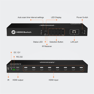 TESmart <strong>HDMI</strong> <strong>Switcher</strong> <strong>8</strong> in 1 Out With Video <strong>Output</strong> Resolution up 4K 60HZ Support Auto Scan RS232 Video Selector - Product Image 4