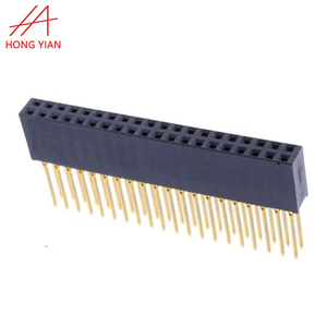 Pitch 2.54 mm 0.10&quot; Double Row 2x20 Pin 40p <strong>PCB</strong> Female Header Receptacle Press-fit Long Tail 12.2mm Strip PC104 <strong>Connector</strong> - Product Image 2
