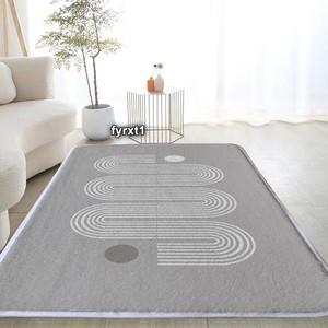 อัลฟอมบราห้องนั่งเล่นหรูหรา, พรมทรงเรขาคณิตขนสัตว์เทียมประตูชั้นข้างเตียงเครื่องกันลื่นทำพรมและเสื่อปูพื้น - Product Image 3