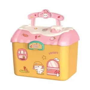 Children's Educational Mini Kitchen <strong>Toy</strong> Set Play House with Simulation Utensils &amp; Automatic Water <strong>Small</strong> House Storage Box 2 in 1 - Product Image 5