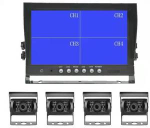 9 pulgadas LCD Monitor del coche pantalla Quad 4 canal reposacabezas de coche retrovisor Monitor TFT LCD pantalla cámaras cámara inversa - Product Image 4