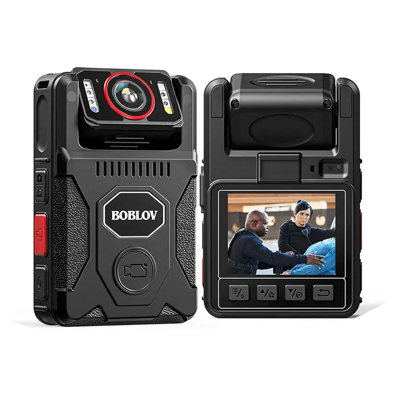 BOBLOV M7 Pro 4K 128GB/256GB gece görüş GPS vücut kam güvenlik vücuda takılan kamera ses ile kolluk için