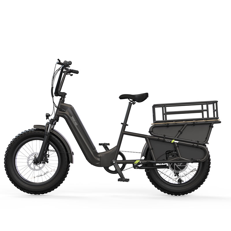 Vélo électrique de livraison noir