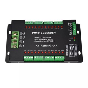 DMX512 декодер DC12-24V 24CH RGB 24 канала Подсветка: Светодиодная лента контроллер DMX декодер - Product Image 1
