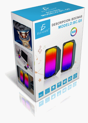 5W USB Speaker PC Speakers com RGB Mudando Luz LED
