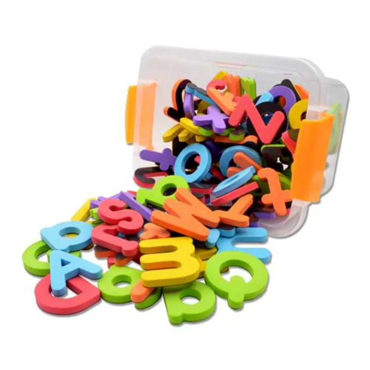 2024 Conjunto de alfabeto de espuma EVA magnético educacional personalizado para crianças, brinquedo de geladeira infantil