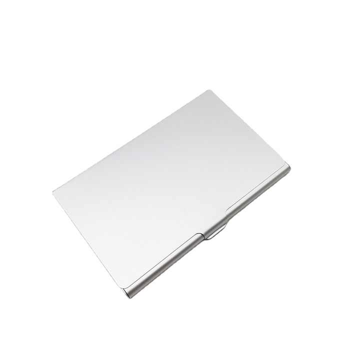Gravür metal iş kart tutucu/alüminyum kartvizit kılıfı/gümüş metal iş kimlik kartı durumda