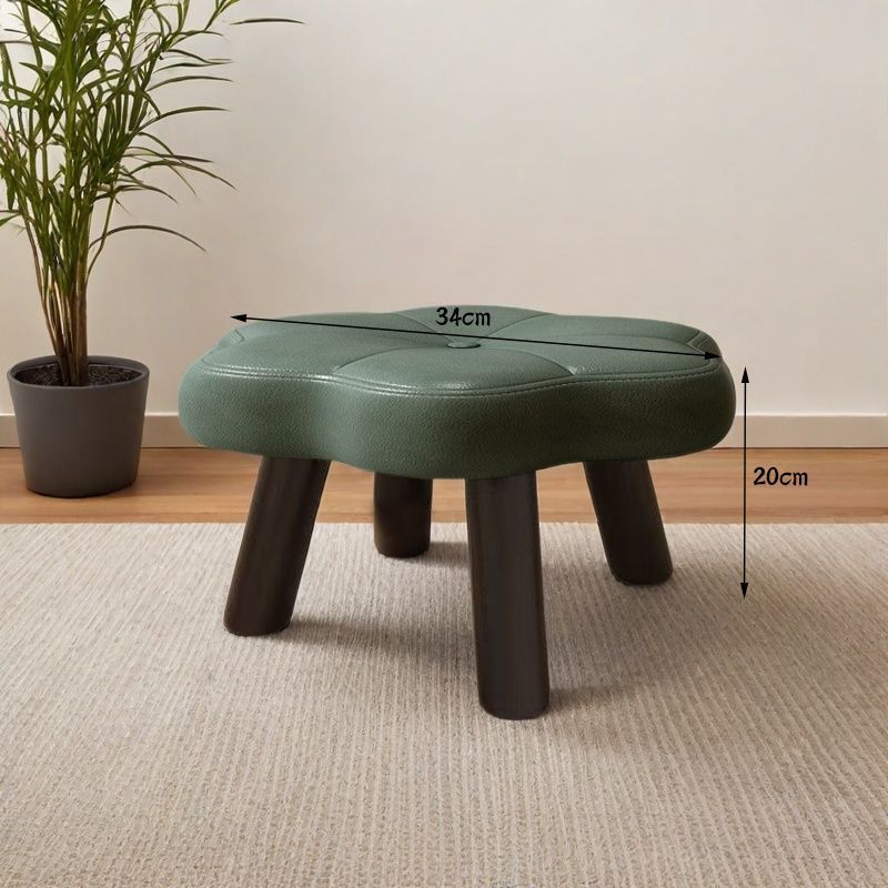 Cat-scratch leather flower mushroom stool - green - 20cm high