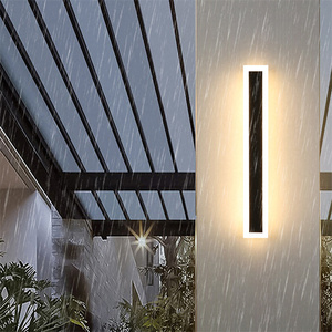 Modern Nordic <strong>Led</strong> Strip Linear Waterproof Outdoor Wall Lamp Gate Hotel Exterior Garden IP65 <strong>Led</strong> Wall Lamp Outdoor Wall Light