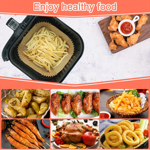 Eco Jfb 2025 Oem 100Pcs 8.6Inch Rechthoek Antiaanbakpapier Voering Bakpapier Perkament Voering Voor Lucht Friteuse - Product Image 6