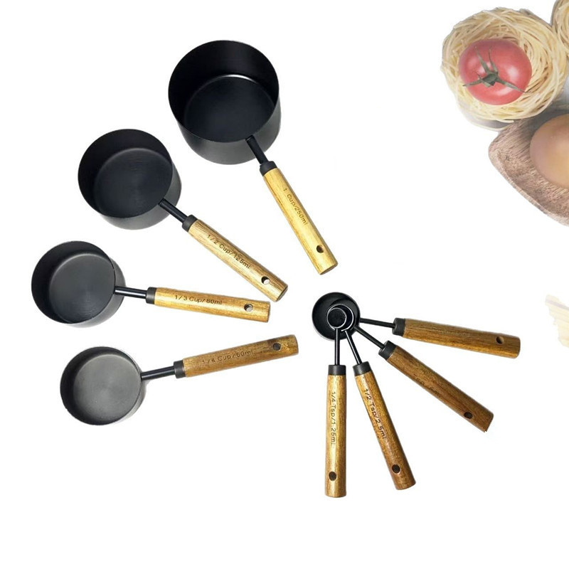 Ensemble de 8 cuillères doseuses noires