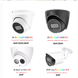 OEM大华红外彩色vu 4MP 5MP 8MP运动检测双向音频转塔闭路电视安全圆顶网络知识产权摄像机 - Product Image 3