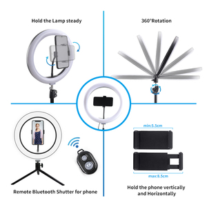 Için Tik Tok video işığı lambası dolgu ışığı aro bir luz led selfie halka ışık ile tripod standı - Product Image 4