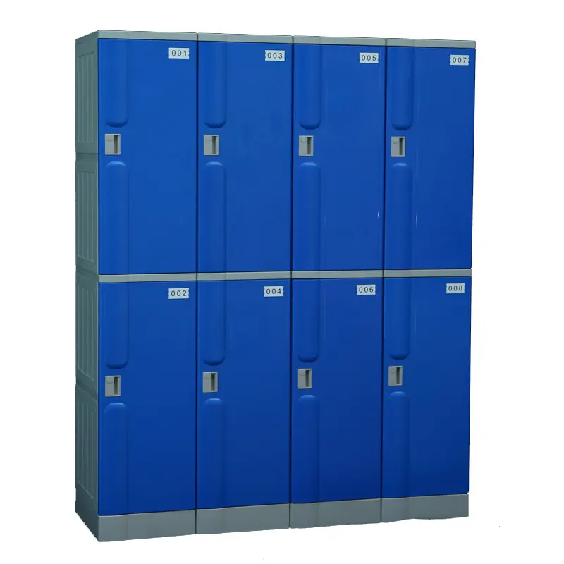 2 doors per column waterproof abs lockers for gym/factory changing room