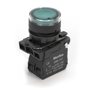 Manhua XB5-AW33グリーンインジケーターノブスイッチパイロットライトヘッドセルフロックリセットセレクタープッシュボタンスイッチスプリングリターン - Product Image 2