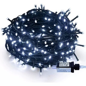 Luci della stringa di natale per esterni funzione del Timer per interni 8 modalità estensibili filo verde luci della stringa di fata impermeabile per albero di Natale - Product Image 3