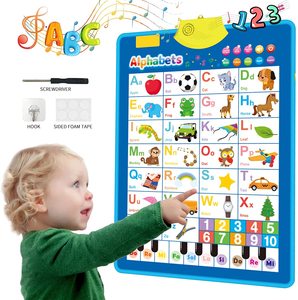 电子互动字母挂图，会说话的ABC & 123 & 音乐海报，幼儿最佳教育玩具。孩子们的乐趣
