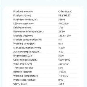 Tablero de visualización de ruta de autobús de mensaje móvil programable inalámbrico remoto/WiFi/USB - Product Image 6