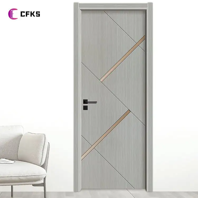 High Quality Modern Interior Water Proof Paint Free Carbon Crysta Fireproof Interior Doors Wooden Door