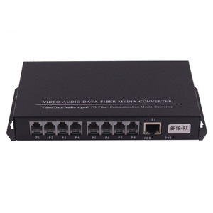PCM <strong>8CH</strong> Telephone Ethernet Extender RJ11 to Fiber Optic Converter with 20km Range High Performance Fiber Optic Transceivers - Product Image 4