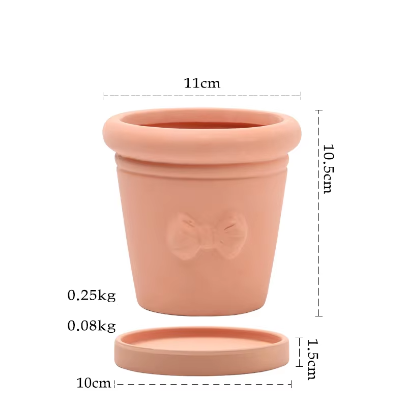 Lazo pequeño de cerámica roja 11cm