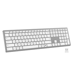 Custom <strong>Layout</strong> Quite Click 2.4G Full <strong>Size</strong> Ultra-thin Computer Office PC Slim Wireless Scissors Silent <strong>Keyboard</strong> for MAC Laptop - Product Image 1