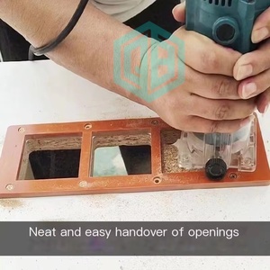New Switch Socket <strong>Bottom</strong> Box Slotted Scribing Template Tool Opening <strong>Hole</strong> Decoration Tool Bricklayer Tool With Milling Cutter - Product Image 3