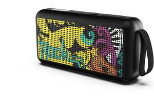 Küçük boy taşınabilir hoparlör RGB LED özel Logo hediye yaratıcı Graffiti boyalı fabrika fiyat TF kart uyumlu pil kordon - Product Image 4