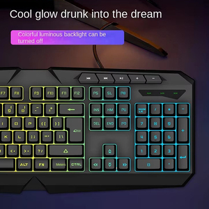 Lvkidron Nieuwste Model Teclados Gamer Clavier Lumineux Bedrade Usb Plug En Play Voor E-Sports Kamers Desktop Pc <span class=keywords><strong>Computer</strong></span> - Product Image 3