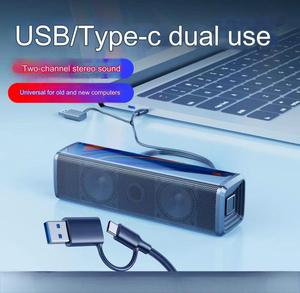 Многофункциональные колонки USB/Type-c BT5.0, сабвуфер, стерео портативные колонки для домашнего кинотеатра, звуковая система, звуковая панель - Product Image 3