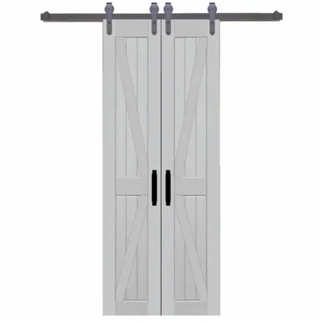 अनुकूलित डबल हल्के रंग की लकड़ी खलिहान दरवाजे