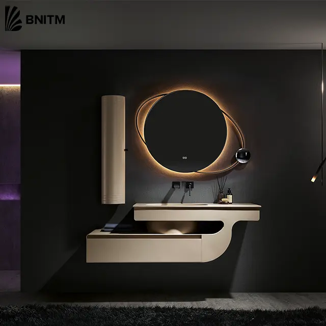 BNITM moderno unico Designer bagno armadi a parete bagno vanità LED luce specchio angolo mobile vanità