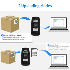 Symcode X6迷你便携式2D QR无线条形码扫描仪轻型激光USB RS232接口兼容视窗安卓IOS苹果