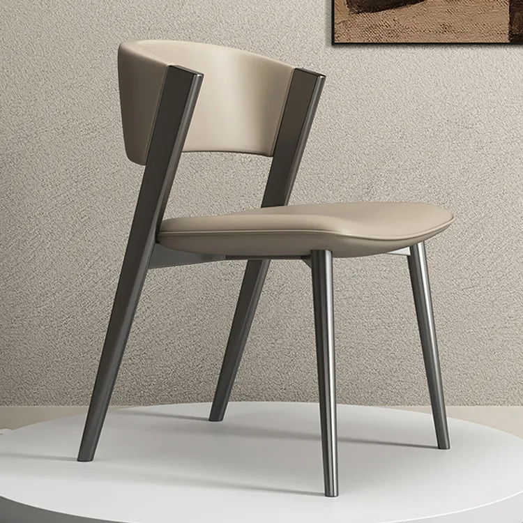 Silla de comedor nórdica de lujo tela dorada terciopelo Metal interior cuero comedor muebles para el hogar moderno restaurante sillas de comedor