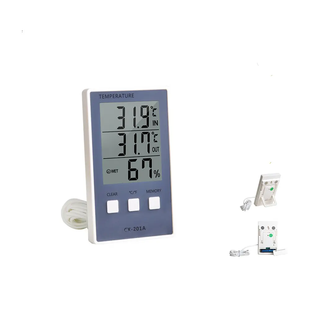 水槽および屋内および屋外に適したCX-201A温度および湿度計