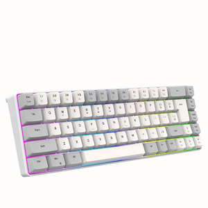 K701 separación de línea clave 68 teclas con cable 60 por ciento Mini teclado Dual Color RGB luminoso teclado para juegos de computadora - Product Image 1