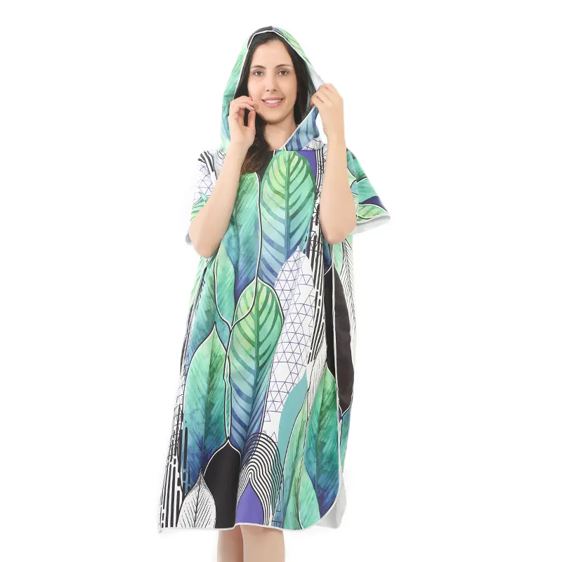 Wholesale Hot Selling Women Super Water Absorbent Beach Surf Poncho Beach Towel