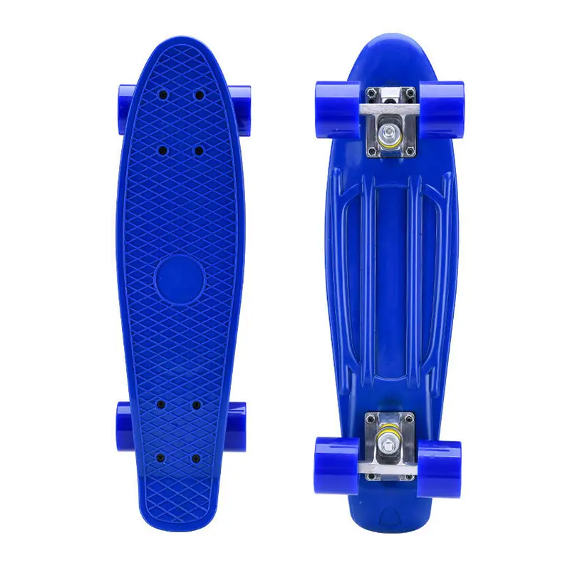 Skateboard da 22 "completo classico Retro Cruiser Skateboard in plastica con ruote illuminate a Led