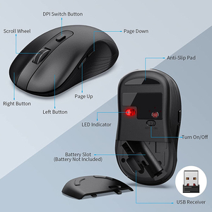 <strong>Wireless</strong> <strong>Keyboard</strong> and Mouse Combo 2.4G Ergonomic <strong>Wireless</strong> <strong>Computer</strong> <strong>Keyboard</strong> with Phone Tablet Holder - Product Image 6